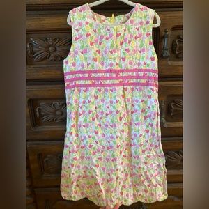 LILLY PULITZER Little Lilly Classic Pink Floral Shift Dress Size 7